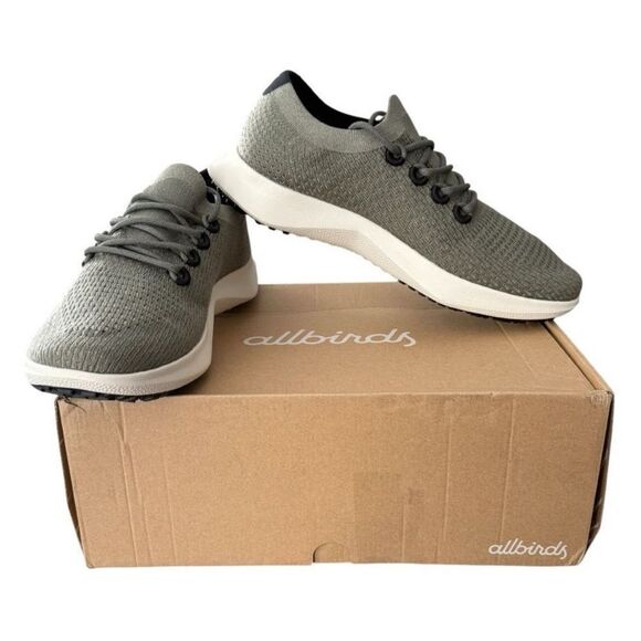 Allbirds Tree Dasher 2 Rugged Green Gray Knit Lace-Up Sneakers Men’s Size 12.5 - Picture 1 of 14